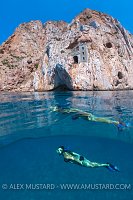 Snorkelling At Porto Flavia. Sardinia