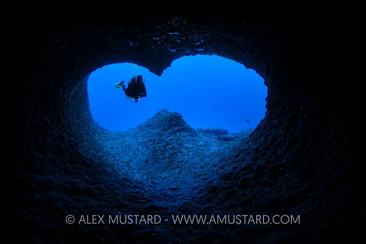 Diver Throught The Heart. Sardinia, Italy