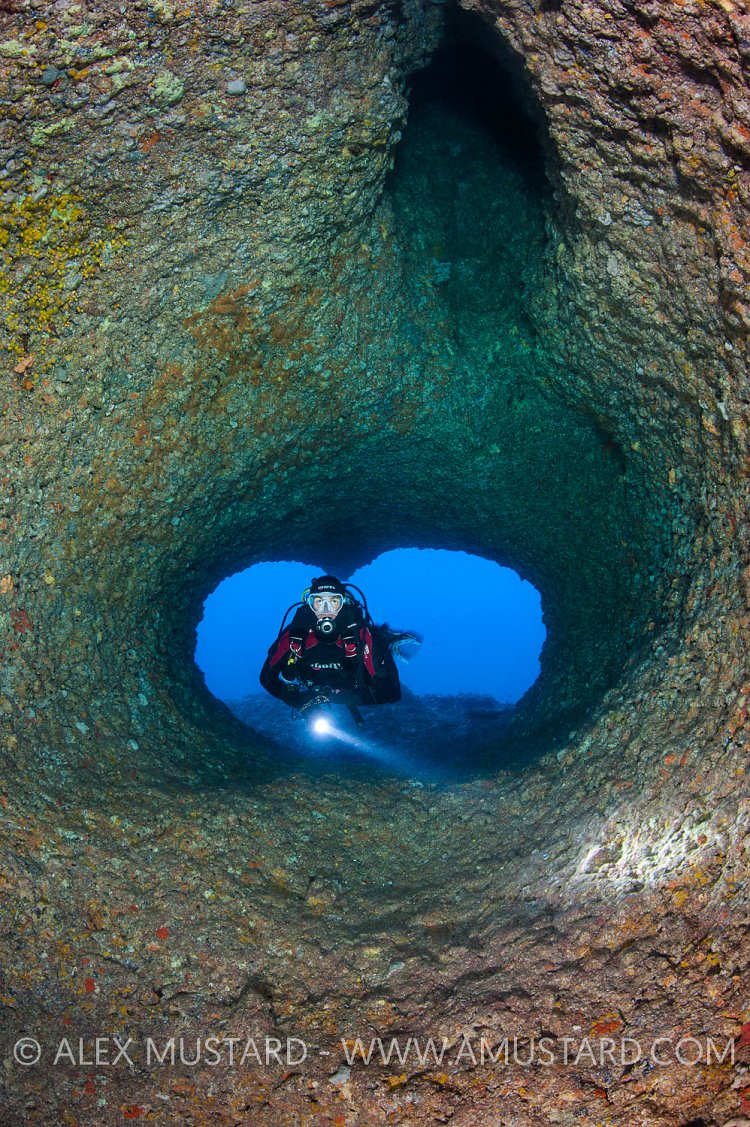 Diving Through The Heart. Sardinia, Italy.