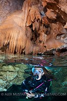 Cave Diver. Sardinia, Italy