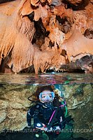 Cave Diver. Sardinia, Italy
