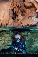 Cave Diver. Sardinia, Italy