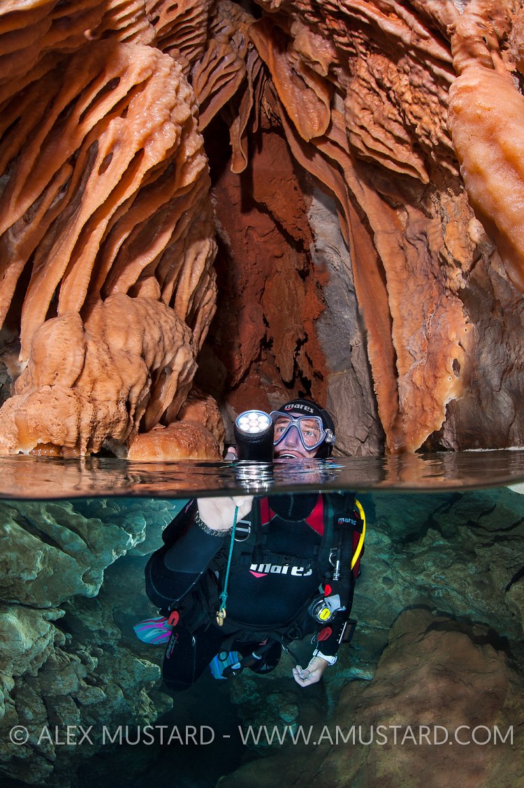 Speleotherms Diver. Sardinia, Italy