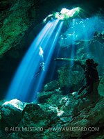Diver In Cenote. Mexico