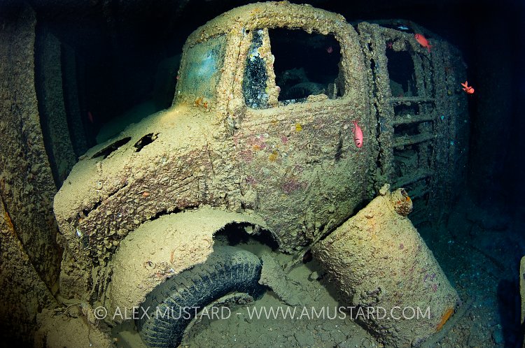 British Army truck on HMS Thistlegorm. Egypt