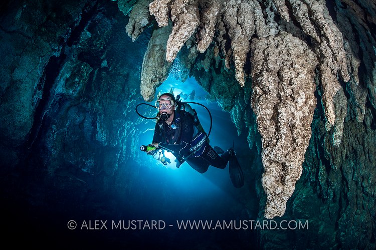 Cave Diver. Palau